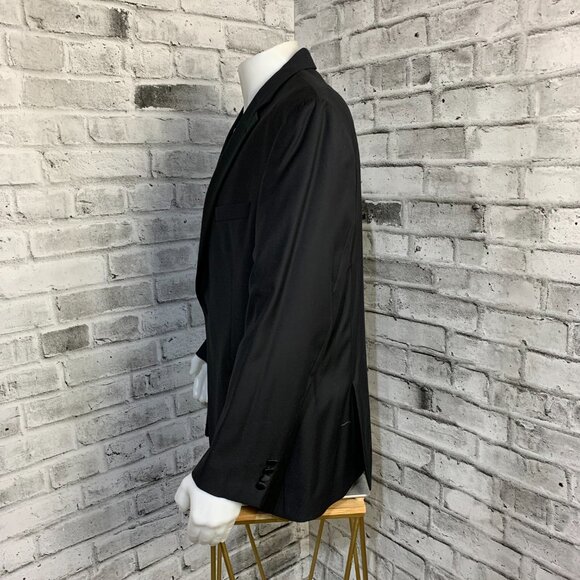 Vintage 90s Union Label Jack Victor Gable Tux Super 100's Wool Tuxedo Jacket - Picture 7 of 16